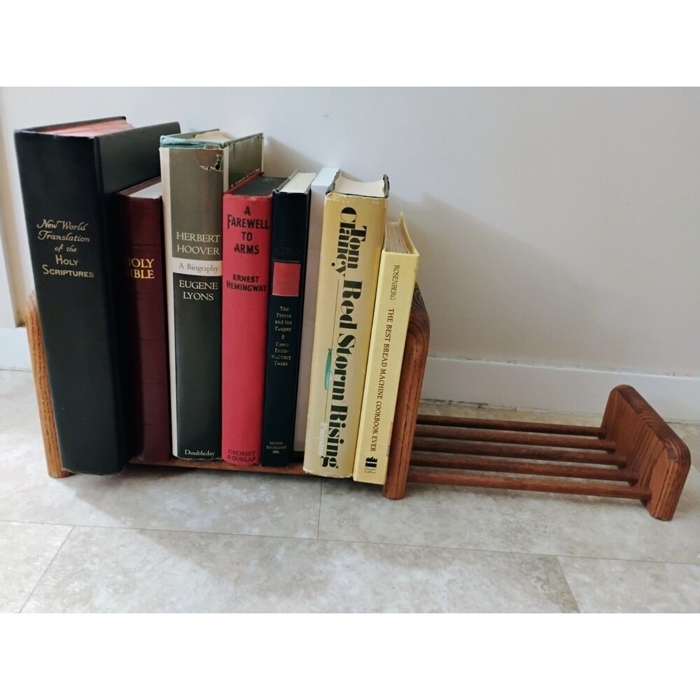 Vintage Mission Style Solid Oak (?) Wood Expandable Desktop Bookstand No Books